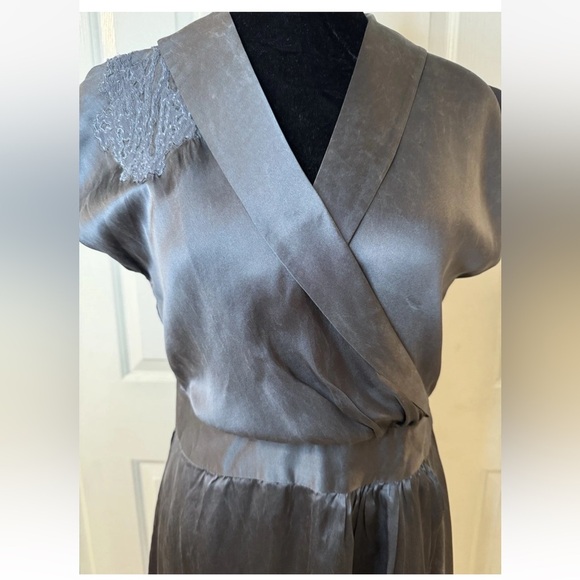 Project Alabama Silk Dress Sz 8 Embroider Retro Y2K Cocktail Party Anthropologie - Picture 4 of 10